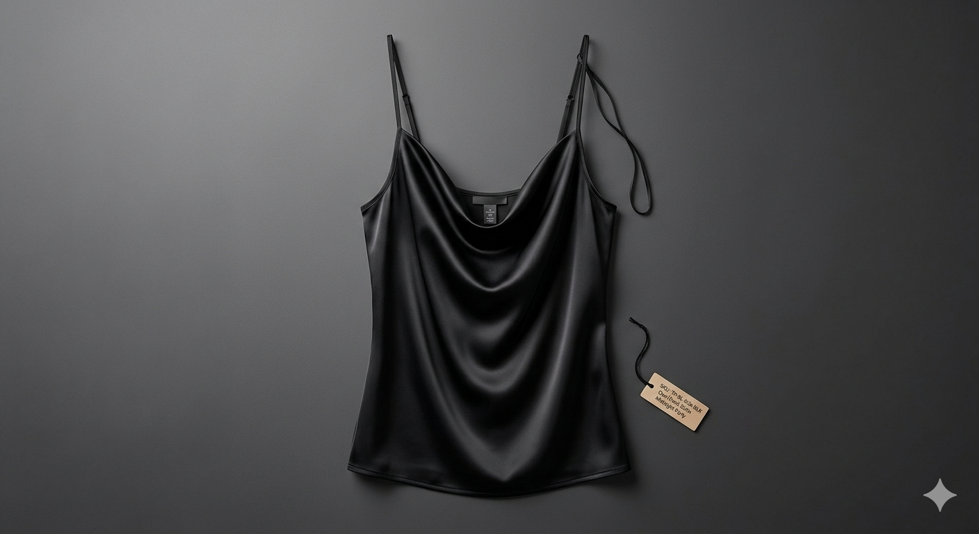 Satin Cowl-Neck Blouse