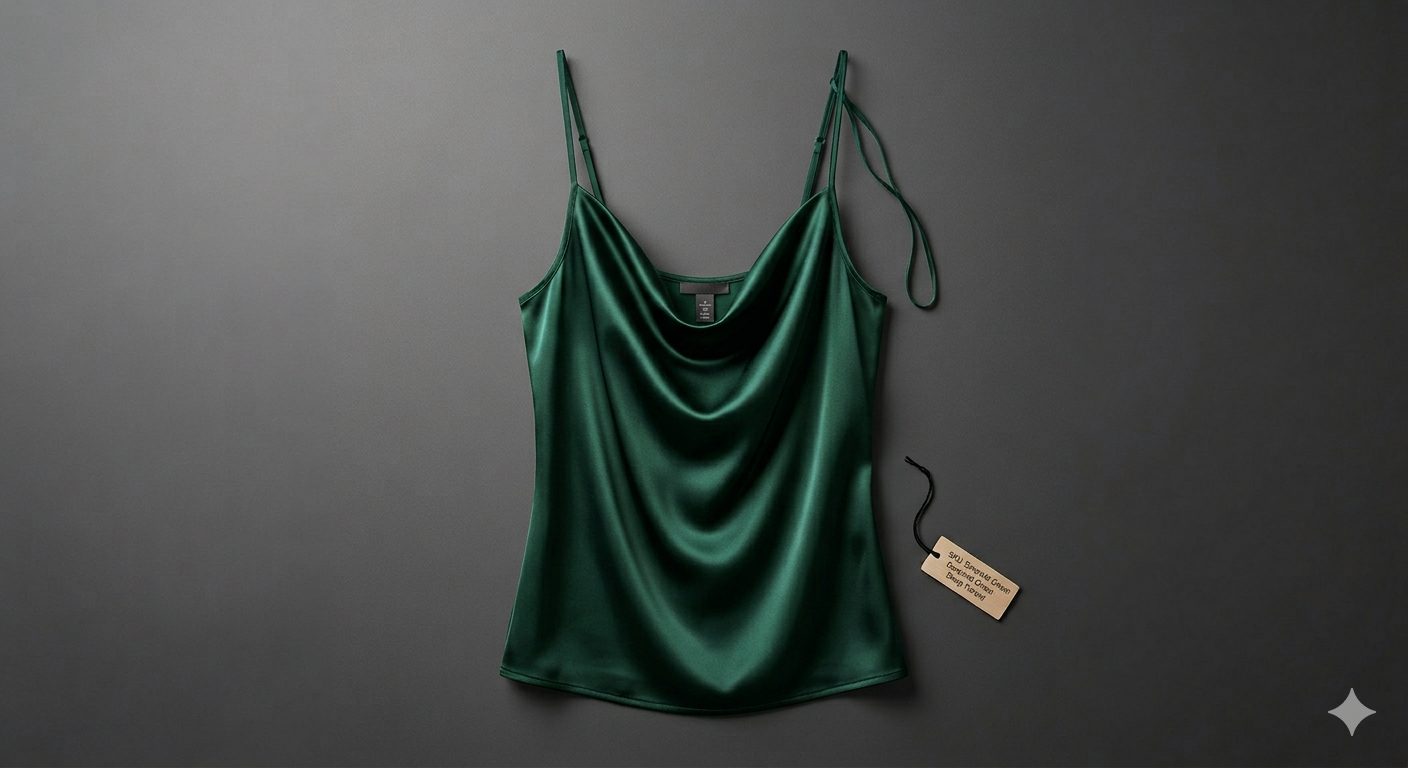 Satin Cowl-Neck Blouse