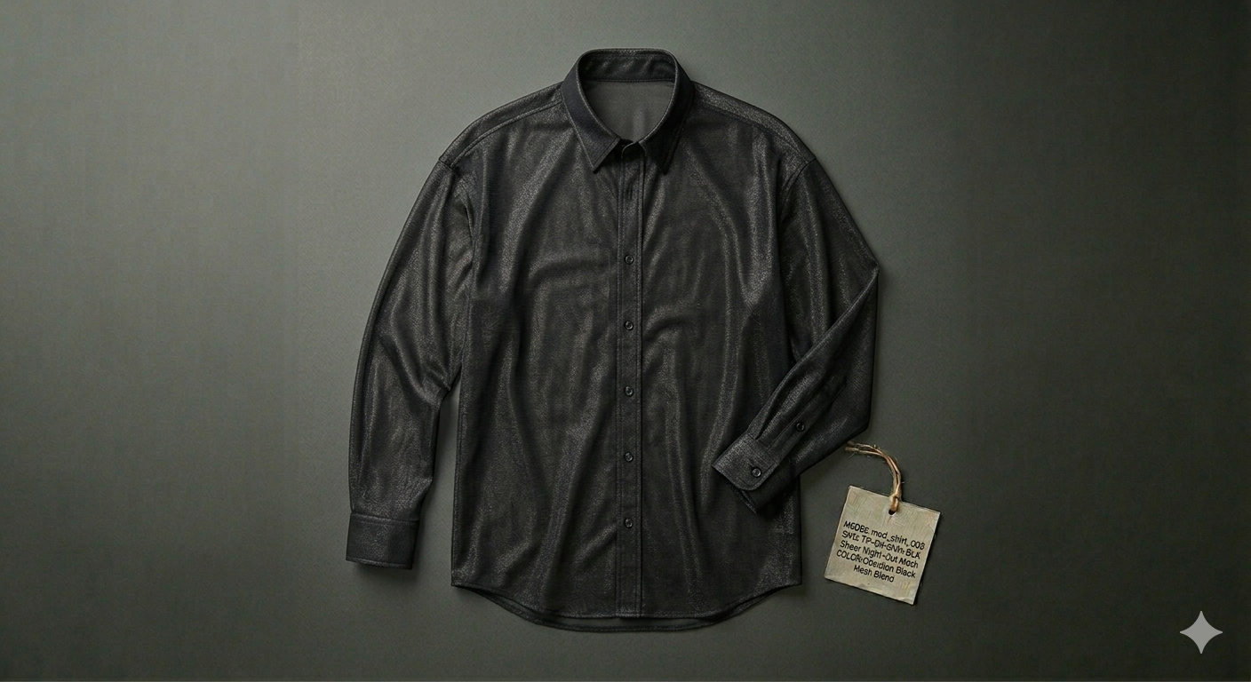 Sheer Night-Out Mesh Shirt