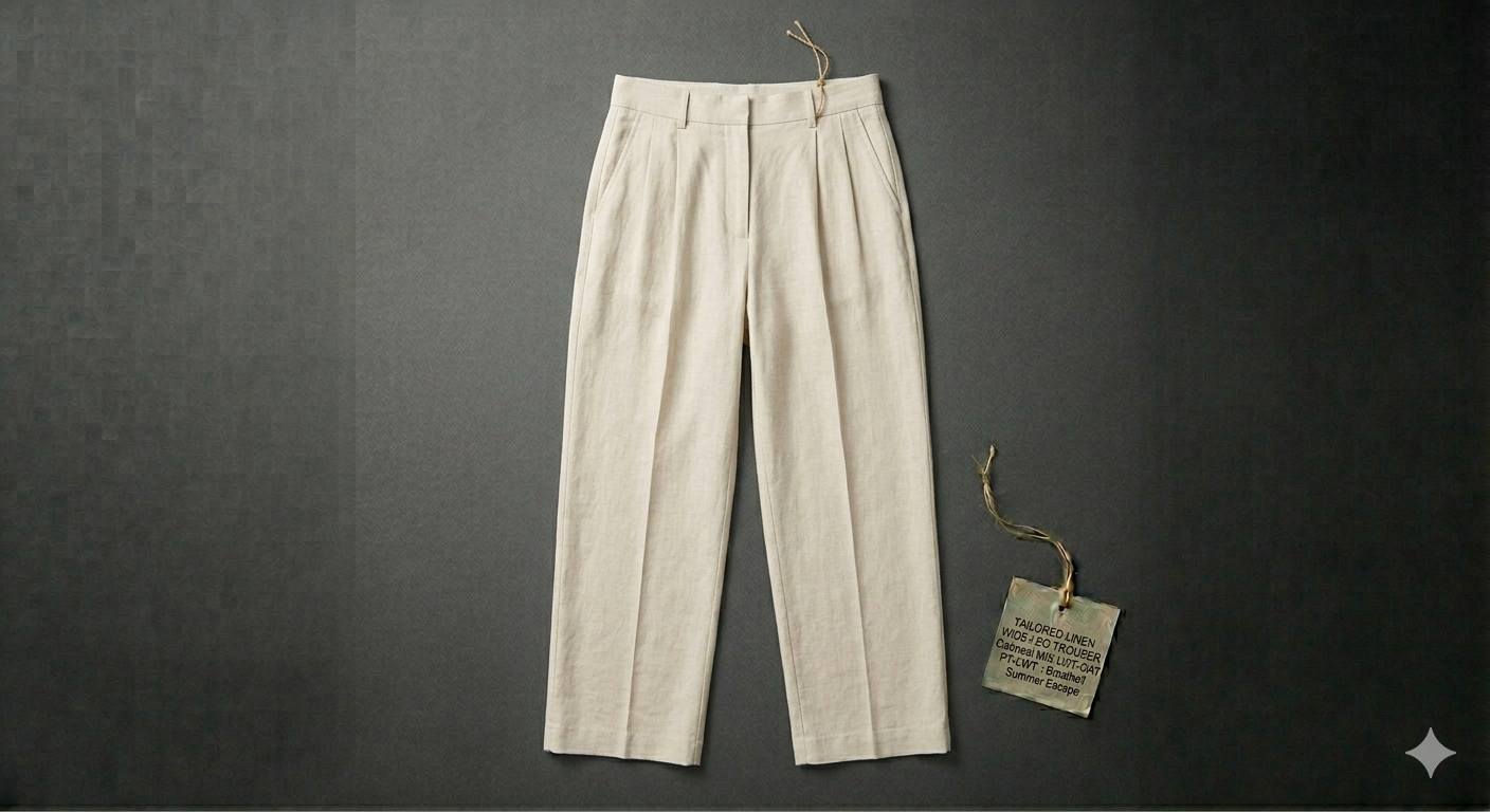 The Tailored Linen Wide-Leg Trouser