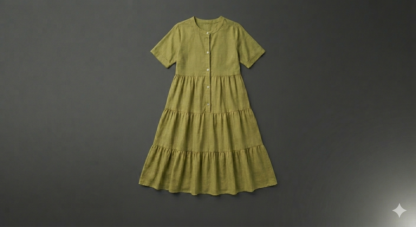 The Relaxed Tiered Midi Dress