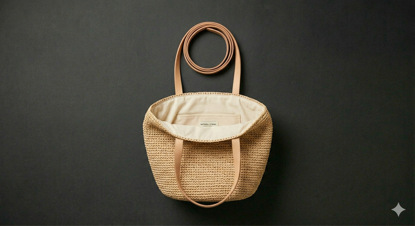The Woven Straw Shoulder Bag